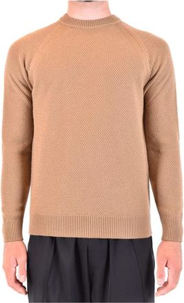 Jacob Cohen Stijlvolle Sweaters voor een Trendy Look - Heren - Ronde hals truien - Bruin - XL - Truien & Vesten
