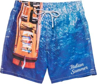 MC2 Saint Barth Gustavia Zwemshorts - Heren - Strandmode - Blauw - S - Polyester - Badmode