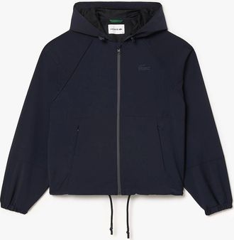 Lacoste Womens Wool Blend Track Jacket - Blue - Size: 10