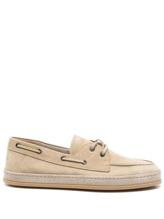 Hogan H683 boat shoes - Neutrals