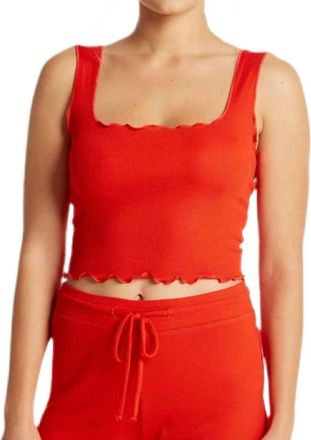 YEAR OF OURS Lettuce Bra Crop Top In Red