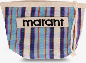 Isabel Marant Powden nylon clutch with striped pattern - ISABEL MARANT - gender_Woman