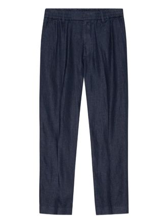 Nn.07 pleated elastic-waist pants - Blue