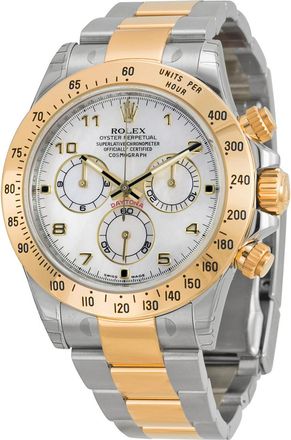 Rolex Pre-owned Rolex Cosmograph Daytona Chronograph White Mother of Pearl Dial Mens Watch 116523-MAO