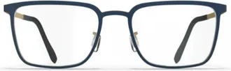 Blackfin Bf1084 Dover Rectangular Matte Blue Eyeglasses with Adjustable Nose Pads
