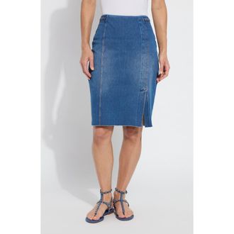 Lyss&eacute; Tess Braided Denim Pencil Skirt in Mid Wash at Nordstrom Rack, Size X-Small