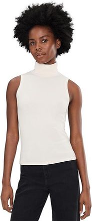 Nic+Zoe Perfect Knit Rib Turtleneck Tank Top Womens Clothing Classic Cream : 2XL, Cotton/Modal/Spandex