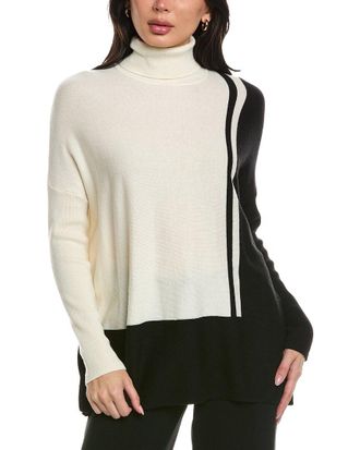 Reiss Celia Color Block Roll Neck Wool-Blend Sweater