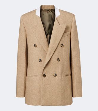 Victoria Beckham Double-breasted wool-blend blazer