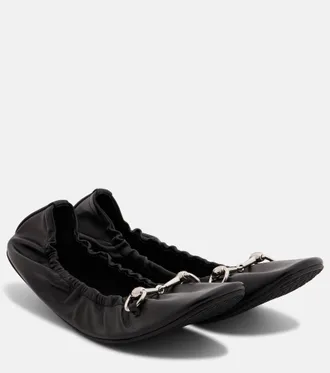 Gucci Prima Horsebit leather ballet flats