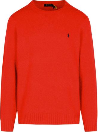 Polo Ralph Lauren Red Wool And Alpaca Sweater