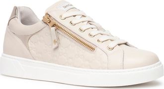 Nero Giardini Side Zip Sneaker in Beige at Nordstrom, Size 7Us