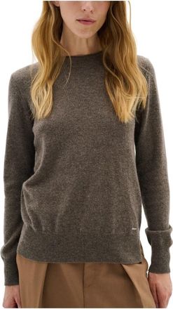 Inwear Lukka IW Crew-neck Pullover - Dames - Cashmere truien - Bruin - Xs/S - Leer - Truien & Vesten