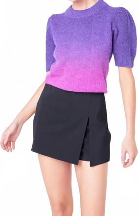 English Factory Ombre Sweater Top In Purple
