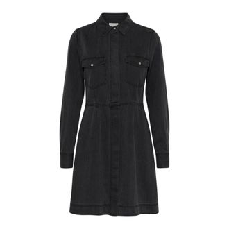 Part Two FrejaPW Dr Shirt Dress - Dames - Jurken - Zwart - Maat: S Katoen