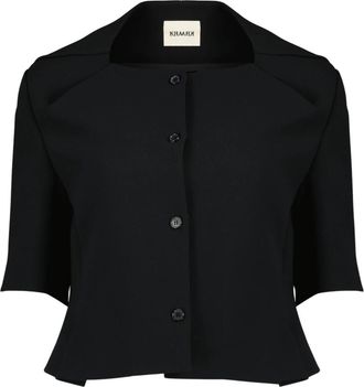 Khaite Franc Jacket - Dames - Overhemden - Zwart - XS - Polyester - Overhemden