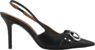 R13 Anneau Pump - Dames - Pumps - Zwart - 41 EU - Leer - Schoenen