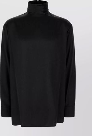 Dolce & Gabbana silk top with funnel and high neck