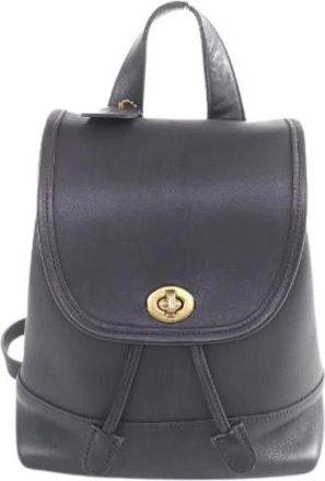 Coach Pre-owned Backpacks, female, Black, Size: ONE SIZE Pre-owned Glove Leather Backpack