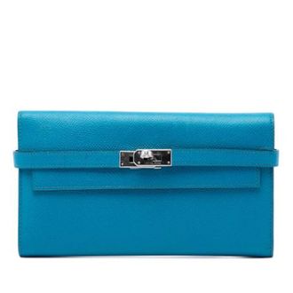 Herm&egrave;s unisex, Pre-owned, Blauw, Maat: ONE Size Leer