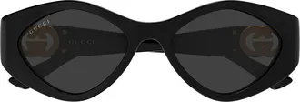 Gucci Sunglasses Gg2121 S 001 Black Gold/Grey Women