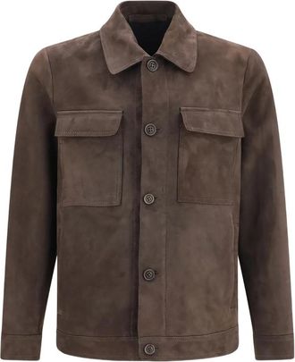 Santoro London Button-up Suede Jacket