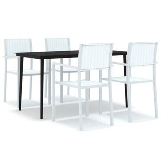 Berkfield Home 5 Piece Garden Dining Set White