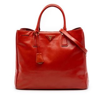 Prada Pre-owned Prada Large Saffiano Vernice Galleria Satchel Ladies V1C9D731TZQ804AM