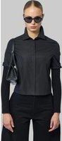 Alaia Rib Sleeve Shirt Cotton Poplin