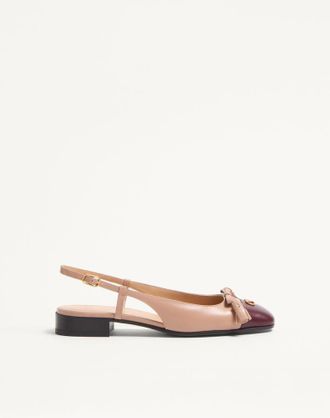 Valentino Garavani Valet Du Roi Kid Slingback Ballerina 25Mmm Wo