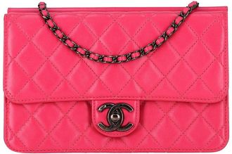 Chanel Pink Leather Crossing Times Diamond Quilted Medium Flap Bag