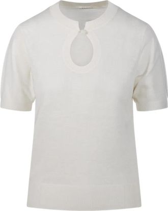 By Malene Birger Zachte Witte Tala Sweater - Dames - Ronde hals truien - Wit - XS - Wol - Truien & Vesten