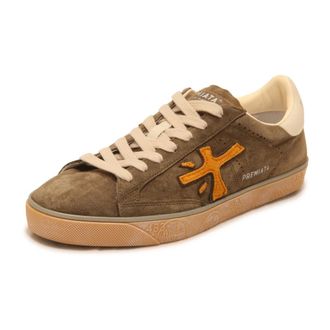 Premiata Sneakers, male, Green, Size: 9 US Steven 7627 Suede Sneakers