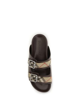 Burberry Mens Sandal Mid Brown Goatskin