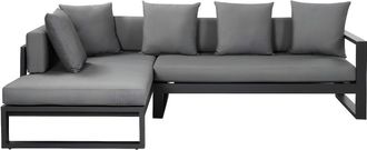 VENTE-UNIQUE.COM Sof&aacute; de jard&iacute;n aluminio gris antracita