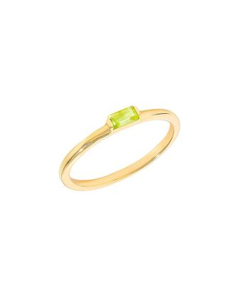 Tiramisu 14K Over Silver 0.12 Ct. Tw. Peridot Solitaire Ring