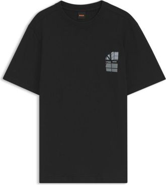BOSS Cotton-jersey T-shirt with graphic print