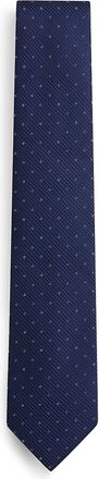 Tommy Hilfiger Mens Birdseye Silk-Blend Tie - Navy
