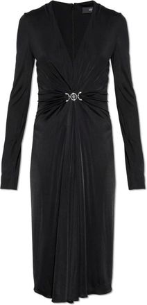 Versace Jurk met decoratieve draperie aan de taille - Dames - Casual kleedjes - Zwart - S - Kleedjes