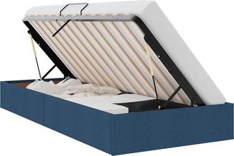 vidaXL Estructura De Cama Ottoman Azul 100 X 200 Cm Tela Vidaxl