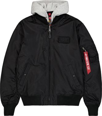 Alpha Industries Bomberjacke ALPHA INDUSTRIES MA-1 TT Hood Light, Herren, Gr. 4 XL, schwarz, Obermaterial: 100% Nylon, Futter: 100% Nylon, Kapuze: 75% Baumwolle, 25% P