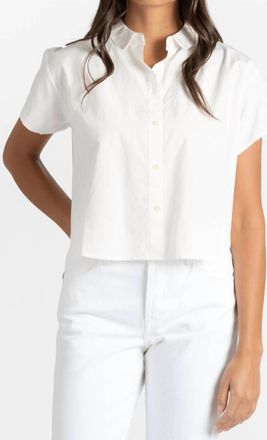 The Great. Valor Short Sleeve Top In White