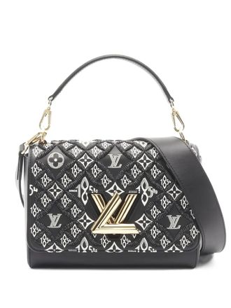 Louis Vuitton 2021s Twist MM Since1854 tote bag - women - Leather/Cotton - One Size - Black