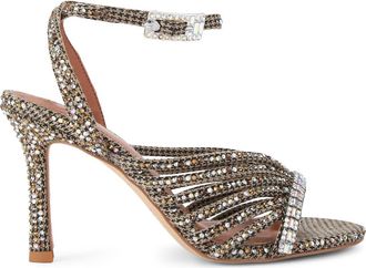 Kurt Geiger Crystal Ankle Strap Sandal in Open Beige at Nordstrom, Size 7.5Us
