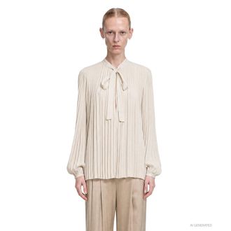 Tom Ford Pleated Viscose Crepe de Chine Shirt