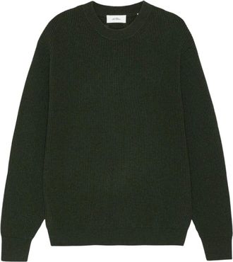 Les Deux Truien & Vesten, Heren, Groen, M, Wol, Wool Rib Roundneck Knit