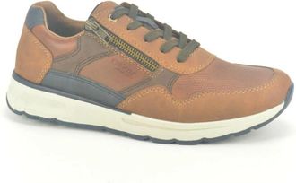 Rieker Stijlvolle Cognac Runner Tiret - Heren - Sneakers - Bruin - 45 EU - Schoenen