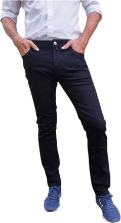 Jacob Cohen Slim Fit Katoenmix Chinos - Heren - Chinos - Blauw - W27 - Katoen - Broeken