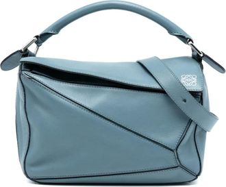 Loewe Borsa a tracolla Puzzle piccola in pelle di vitello 2015 - Blu