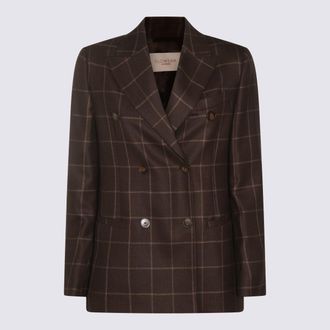 Montedoro Red Brown Wool Blazer